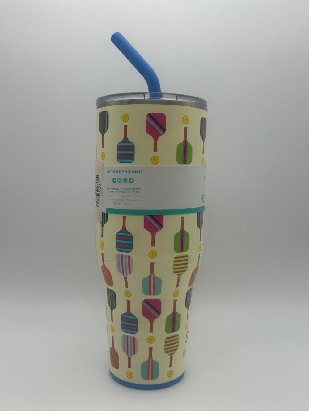 NWT Swig Pickleball Paddle Insulated Stainless Steel Mega Mug Cup Tumbler 40 oz - Picture 2 of 12